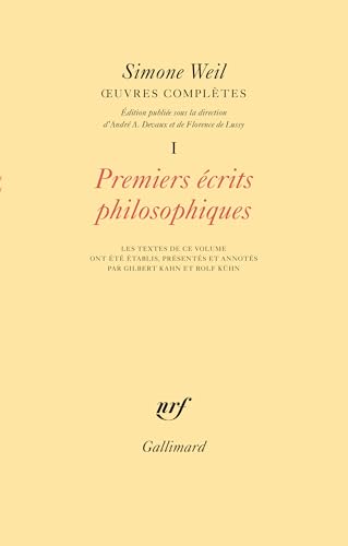 Beispielbild fr Premiers crits philosophiques (uvres compltes) zum Verkauf von Revaluation Books