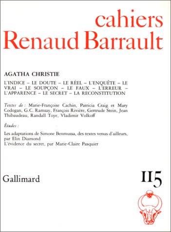 9782070713080: Cahiers Renaud Barrault: Agatha Christie