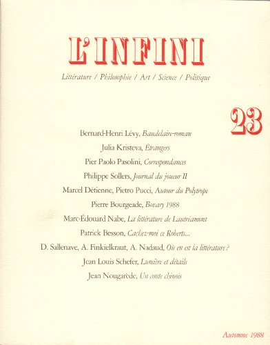 L'Infini numéro 23