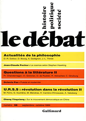 Stock image for Le dbat n56, septembre-octobre 1989 for sale by LibrairieLaLettre2