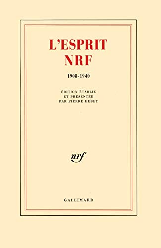 Beispielbild fr L'esprit nrf(1908-1940) zum Verkauf von medimops