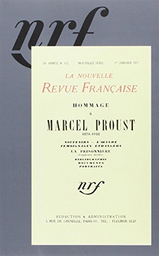 9782070720965: Hommage  Marcel Proust: (1871-1922)