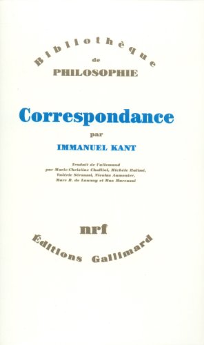 Correspondance (9782070721467) by Kant, Emmanuel