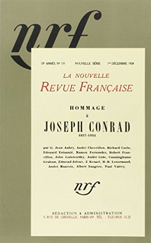 Imagen de archivo de Hommage  Joseph Conrad, 1857-1924 a la venta por medimops