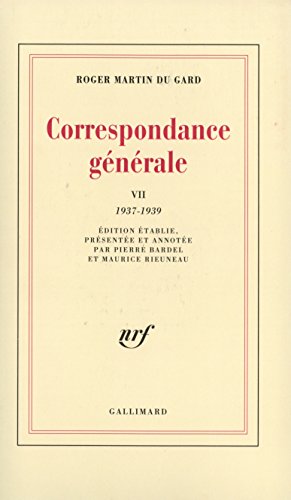 Beispielbild fr Correspondance gnrale (Tome 7-1937-1939) zum Verkauf von Au bon livre