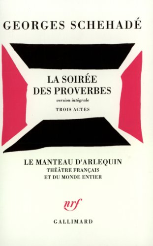 Stock image for La Soire des proverbes (thtre) for sale by medimops