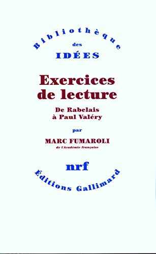 Beispielbild fr Exercices de lecture: De Rabelais  Paul Valry zum Verkauf von Ammareal