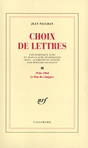 9782070733989: Choix de lettres