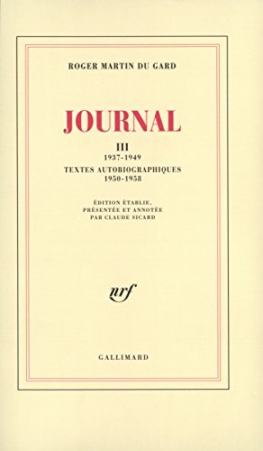 9782070734269: Journal: 1937-1949 - Textes autobiographiques (1950-1958) (3)