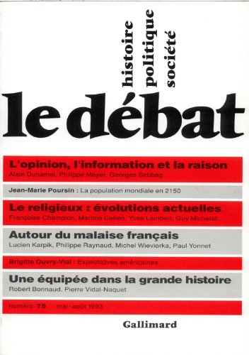 Le Débat N° 75 (MAI/AOUT 1993)