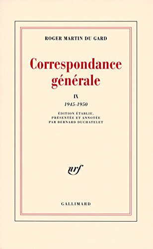 Beispielbild fr Correspondance gnrale (Tome 9-1945-1950) zum Verkauf von Ammareal