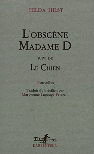 Stock image for L'Obscne Madame D, suivi de "Le chien" for sale by medimops
