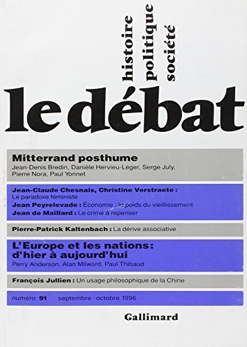 9782070745753: Le debat 91 (septembre-octobre 1996)