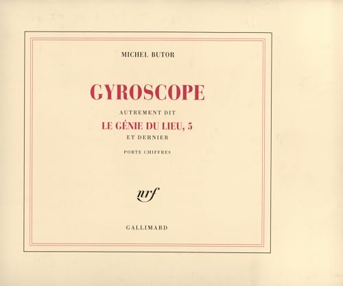 9782070746460: Le gnie du lieu, V et dernier : Gyroscope: Porte chiffres - Entre lettres