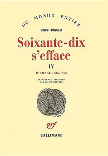 9782070751228: Soixante-dix s'efface (Tome 4-1986-1990): Journal