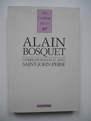 Stock image for Correspondance: (1942-1975) [Paperback] Bosquet,Alain; Saint-John Perse; Aquien,Mich le and Little,Roger for sale by LIVREAUTRESORSAS