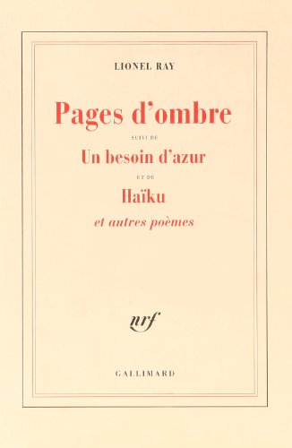 Stock image for Pages d'ombre, un besoin d'azur. Haku et autres pomes for sale by Ammareal