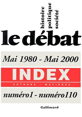 Imagen de archivo de Index, mai 1980-mai 2000, N1-110 a la venta por LibrairieLaLettre2