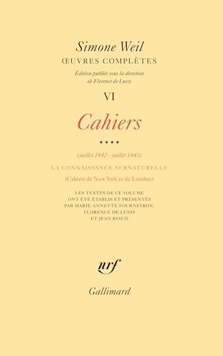 Stock image for ?uvres compltes: Cahiers (Juillet 1942 - juillet 1943) 4 (6) for sale by Gallix