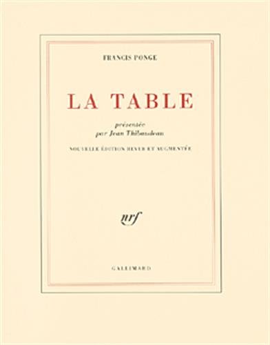 9782070765751: La Table