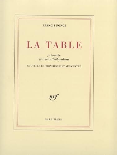 9782070765751: La Table