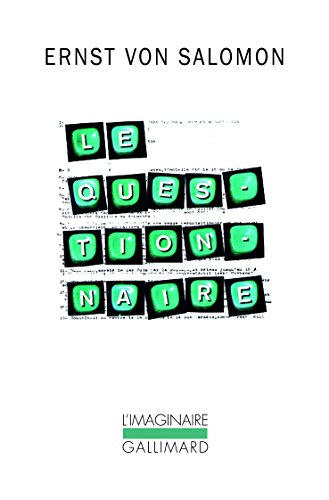 9782070770267: Le questionnaire (L'IMAGINAIRE)