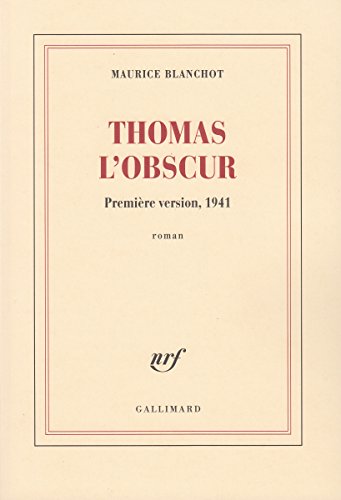 9782070776306: Thomas l'Obscur: Premire version, 1941