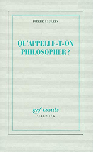 Beispielbild fr Qu'appelle-t-on philosopher ? zum Verkauf von medimops