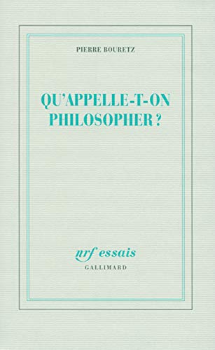 Stock image for Qu'appelle-t-on philosopher ? for sale by medimops