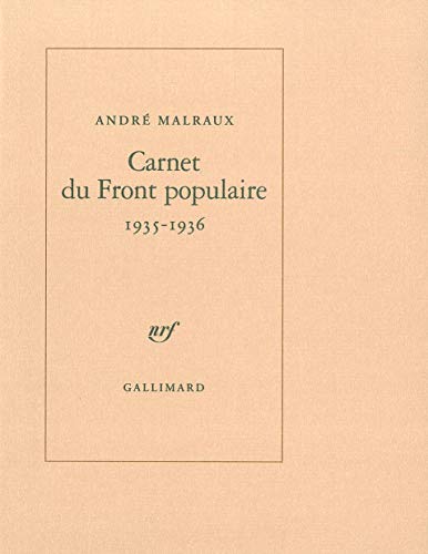 9782070779512: Carnet du Front populaire: (1935-1936)