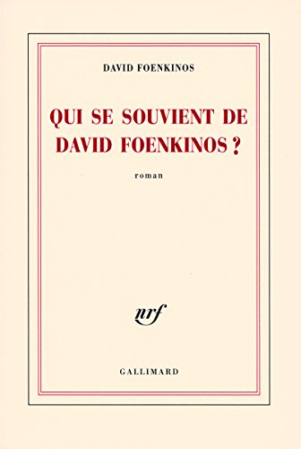 Stock image for Qui se souvient de David Foenkinos ? for sale by Chapitre.com : livres et presse ancienne
