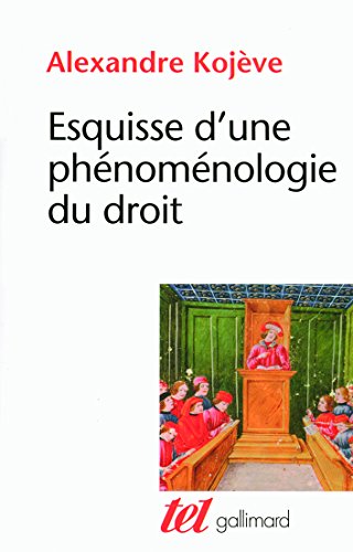 Beispielbild fr Esquisse d'une ph?nom?nologie du Droit: Expos? provisoire (French Edition) zum Verkauf von SecondSale