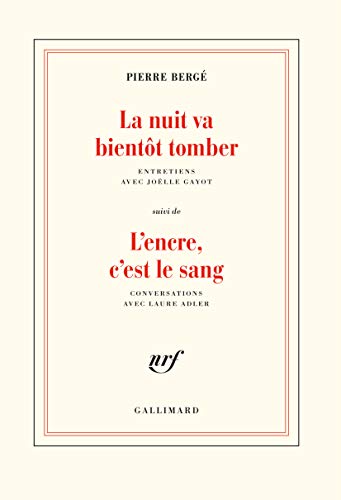Beispielbild fr La Nuit Va Bientt Tomber : Entretiens Avec Jolle Gayot. L'encre, C'est Le Sang : Conversations Ave zum Verkauf von RECYCLIVRE