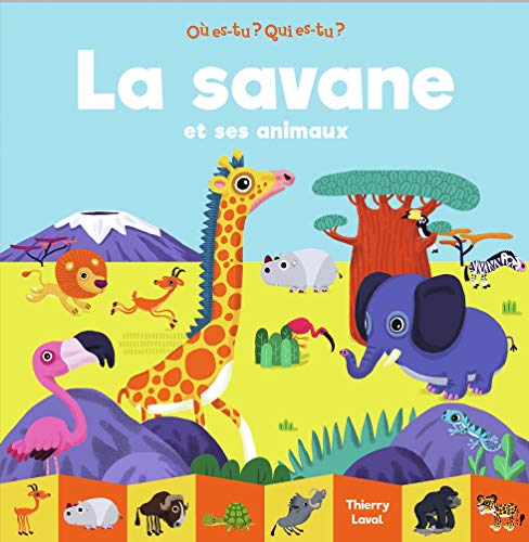 Beispielbild fr La savane et ses animaux cherche et trouve  dplier de 1  3 ans zum Verkauf von medimops