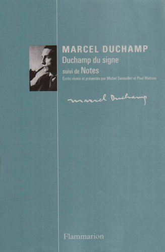 9782080116642: Duchamp du signe: Suivi de Notes