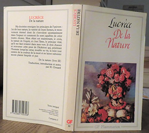 Beispielbild fr De la nature zum Verkauf von Livreavous