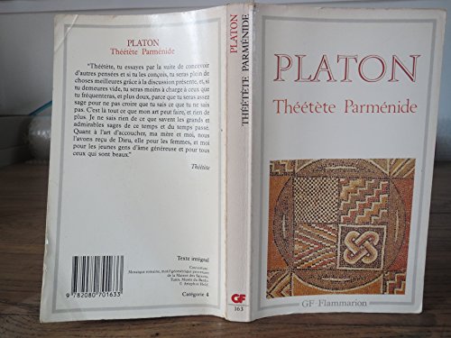 Beispielbild fr Th  t te - Parm nide: - NOTICE SUR LA VIE ET LES OEUVRES DE PLATON (Philosophie) zum Verkauf von WorldofBooks