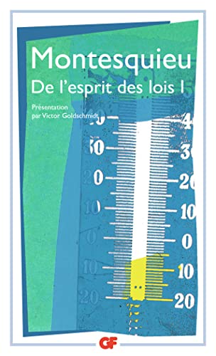 9782080703255: De l'esprit des lois: Tome 1