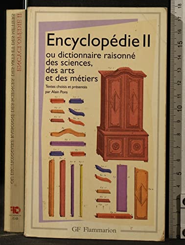 Beispielbild fr Encyclopdie Ou Dictionnaire Raisonn Des Sciences, Des Arts Et Des Mtiers : Articles Choisis. Vol. zum Verkauf von RECYCLIVRE