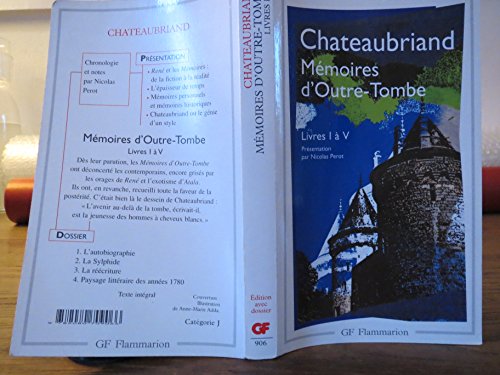 9782080709066: Mmoires d'outre-tombe: Livres I  V (1)