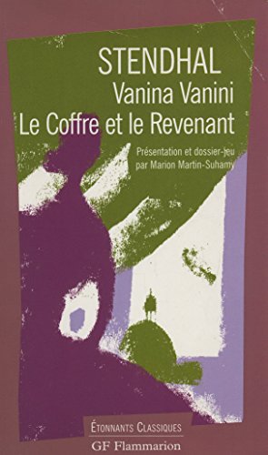 VANINA VANINI - LE COFFRE ET LE REVENANT (9782080720443) by STENDHAL, Marion