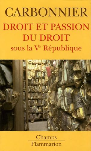 Beispielbild fr Droit Et Passion Du Droit Sous La Ve Rpublique zum Verkauf von RECYCLIVRE