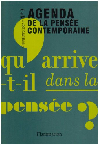 9782081203624: Agenda de la pense contemporaine (7)