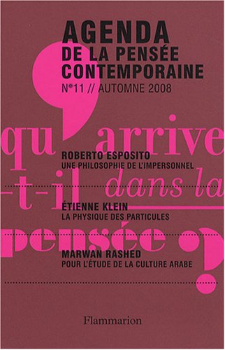 Beispielbild fr Agenda de la pense contemporaine, N 11, Automne 2008 : zum Verkauf von Ammareal