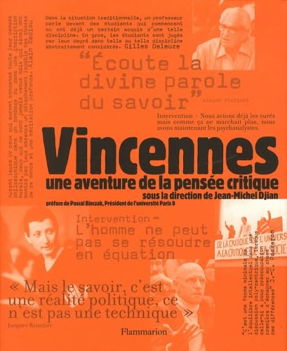 Beispielbild fr Vincennes : Une aventure de la pense critique zum Verkauf von medimops