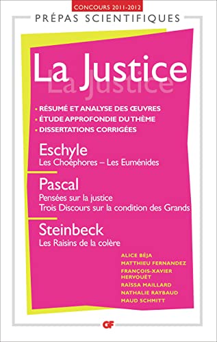 Stock image for La justice (prpas scientifiques 2011-2012) for sale by medimops