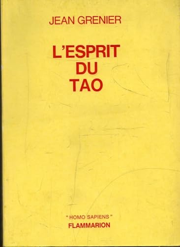Stock image for L'Esprit du Tao for sale by Ammareal