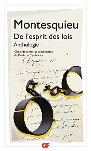 Stock image for De l'esprit des lois: Anthologie for sale by Librairie Th  la page
