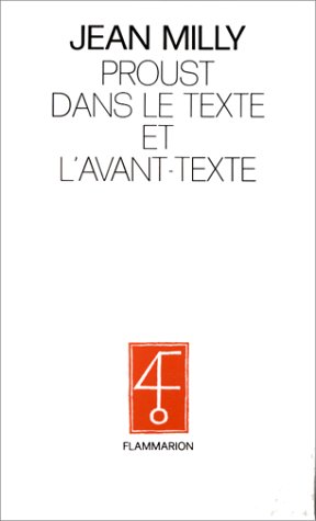 Imagen de archivo de Proust Dans Le Texte Et L'Avant-Texte a la venta por Anybook.com
