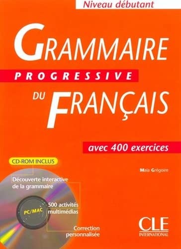 Imagen de archivo de Grammaire progressive du franais, niveau dbutant (avec CD-Rom) a la venta por Ammareal